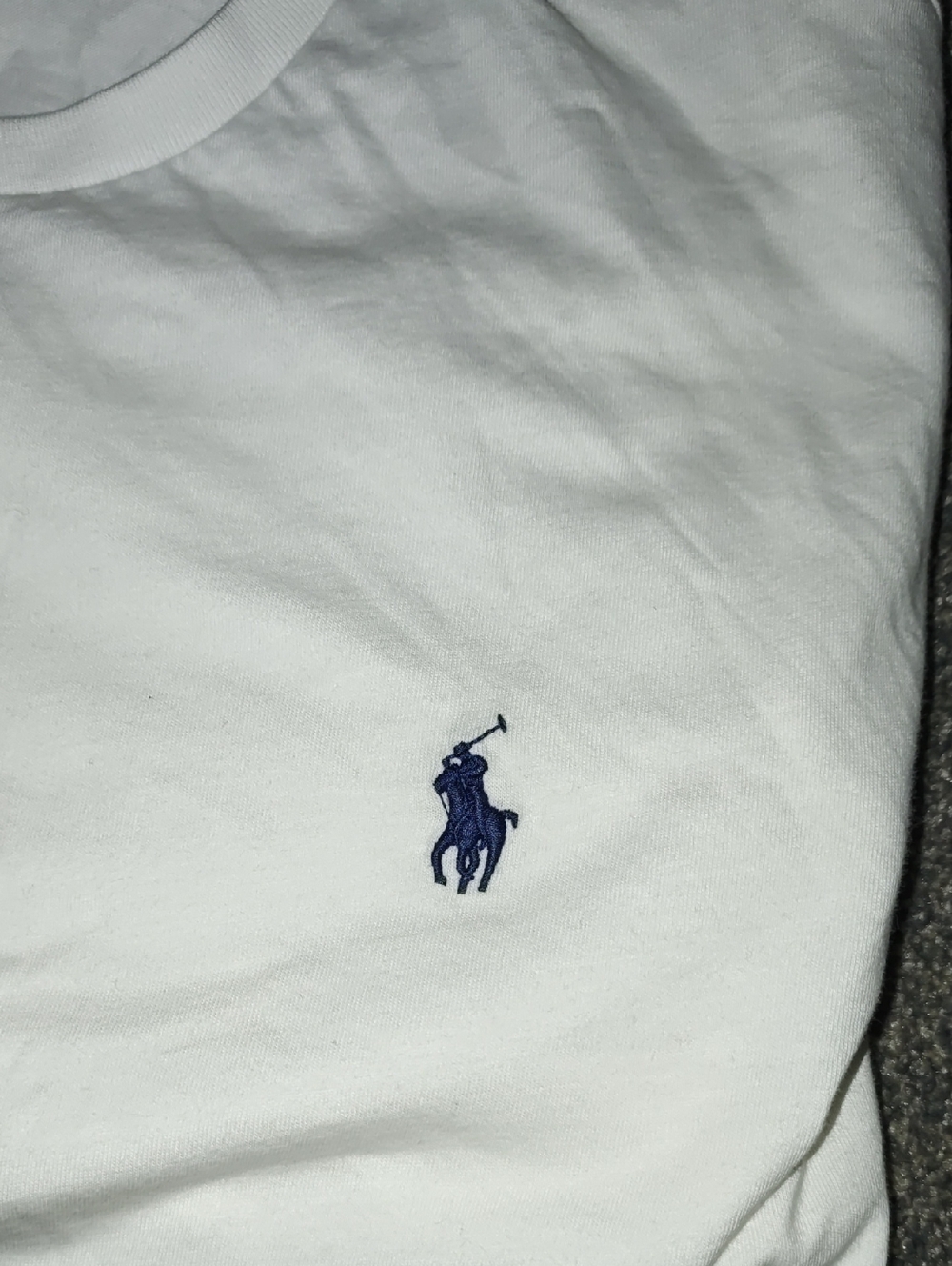 Polo by Ralph Lauren Navy & White Long Sleeve Tees - Picture 7 of 7